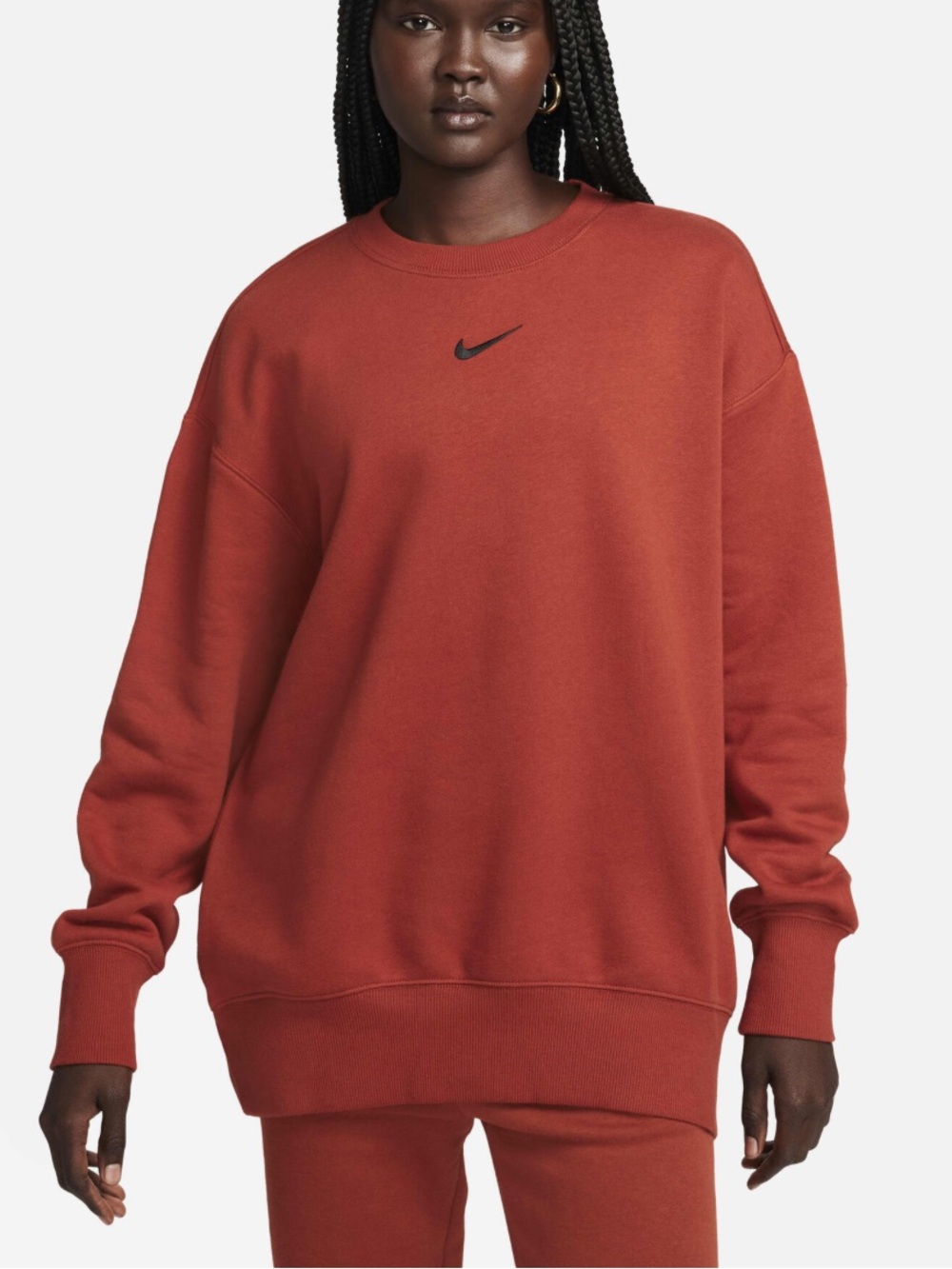 Women’s Nike Phoenix Sweatshirt & Sweatpants Set medium rugged orange - Picture 2 of 7
